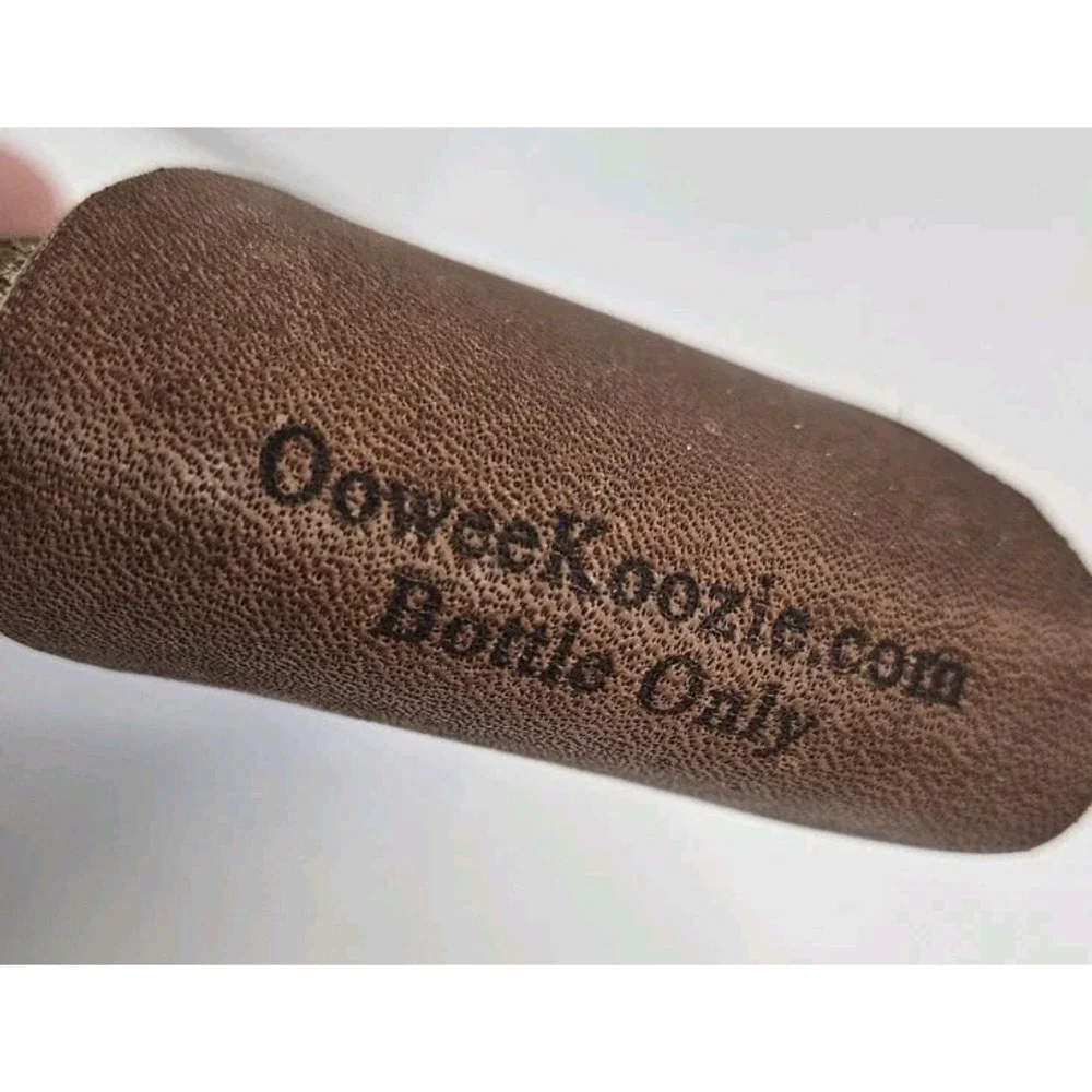 New Leather Handmade In Asheville 12oz Bottle Coozie Novelty Gift Beer Metal Pic